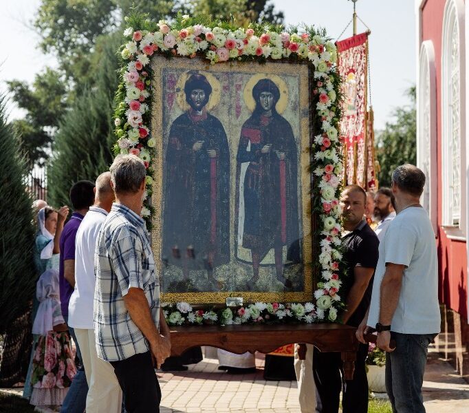 Праздничное богослужение по случаю престольного праздника храма святых Бориса и Глеба